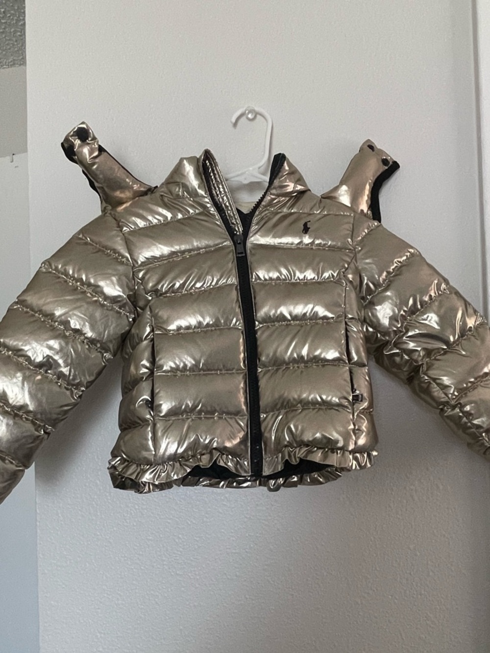 Polo by Ralph Lauren Metallic Gold Puffer Jacket